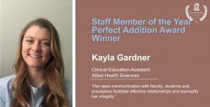 Award Citation for Kayla Gardner