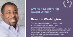 Award Citation for Brandon Washington